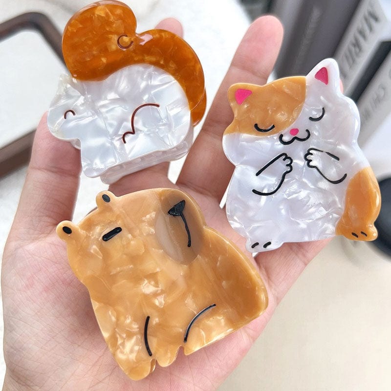 Small  Brown and white cat Hair Claw