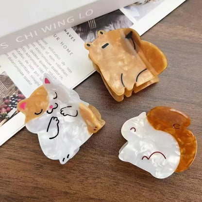 Small  Brown and white cat Hair Claw