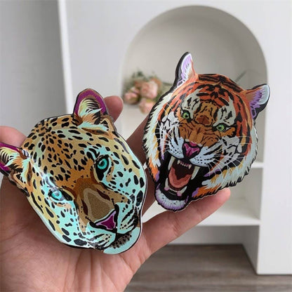 Medium Leopard Head Hair Claw