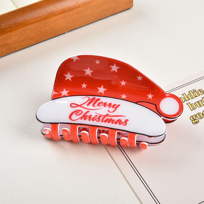 Medium  Santa Hat Hair Claw