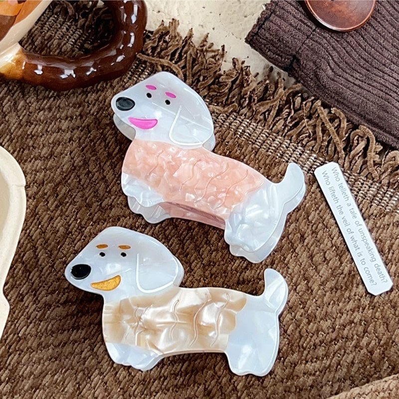 Medium  Champagne Puppy Hair Claw