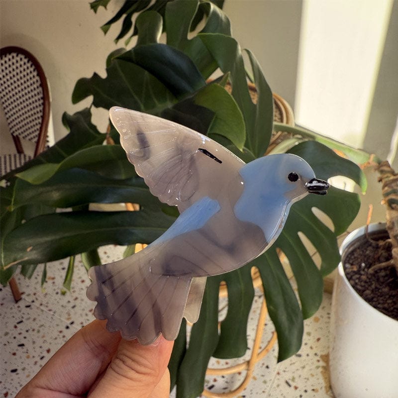 Medium Blue-Gray Bird Hair Claw