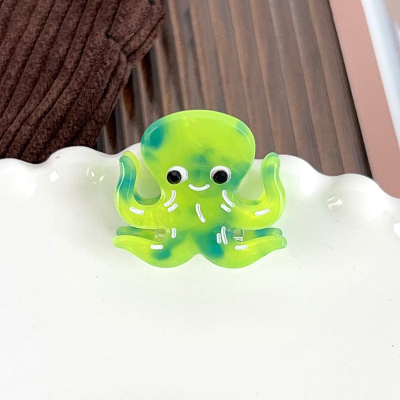 Mini Green Octopus Hair Claw | Lemonschunks