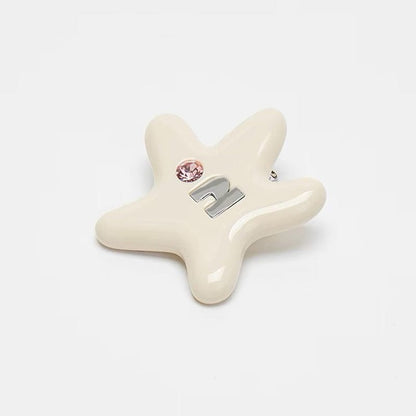 Mini Creamy White Starfish Side Clip