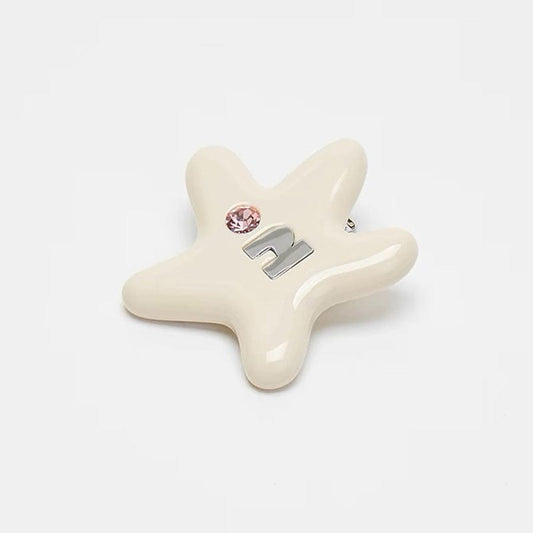 Mini Creamy White Starfish Side Clip