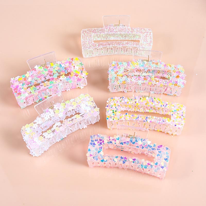 Medium  Candy Colored Girly Heartt-C Hair Claw