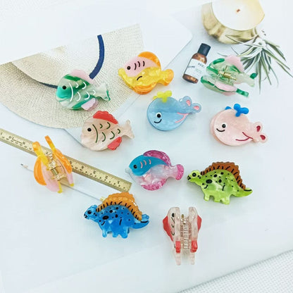 Mini 3Pcs Light Blue Whale Side Clip