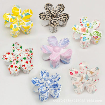 Medium  Plumeria Series-Lemon Hair Claw