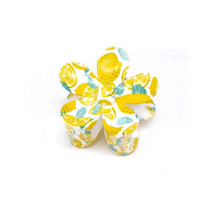 Medium  Plumeria Series-Lemon Hair Claw