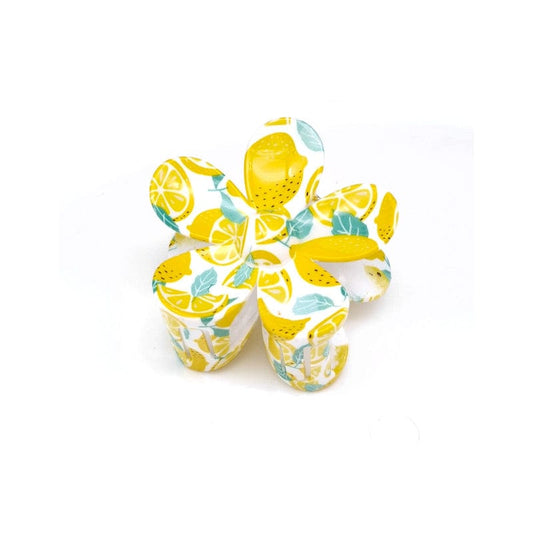 Medium  Plumeria Series-Lemon Hair Claw