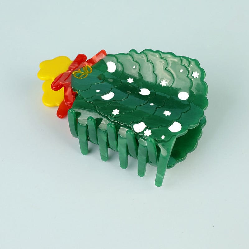 Medium Christmas Tree Hair Claw