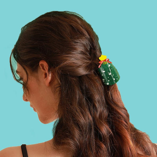 Medium Christmas Tree Hair Claw