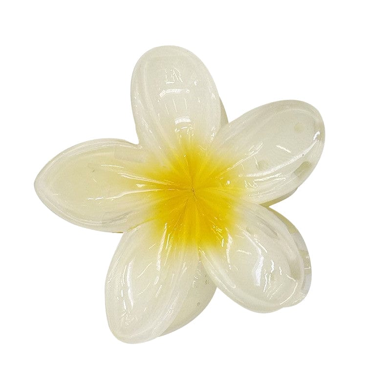 Medium  Yellow Plumeria Hair Claw
