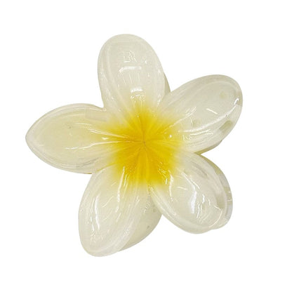 Medium  Yellow Plumeria Hair Claw