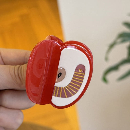 Small Apple Hair Claw