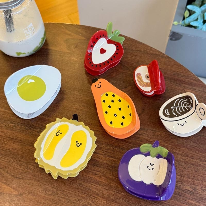 Small Apple Hair Claw