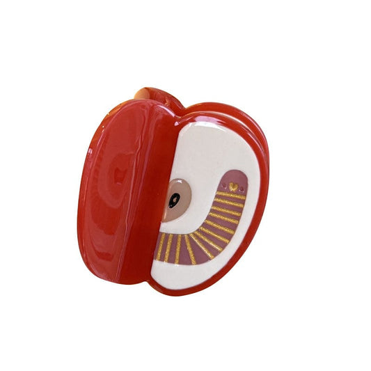 Small Apple Hair Claw