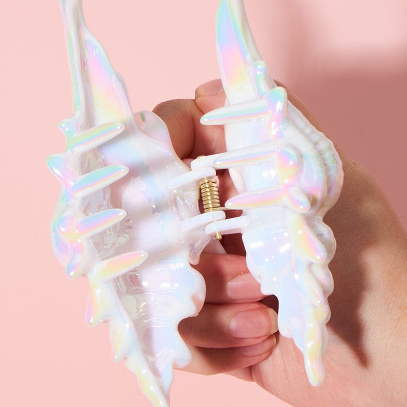 Mermaid Pearlescent White Conch Hair Claw