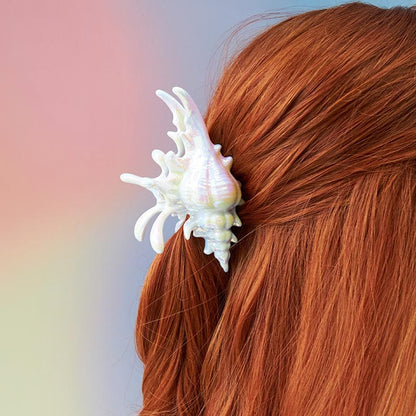 Mermaid Pearlescent White Conch Hair Claw