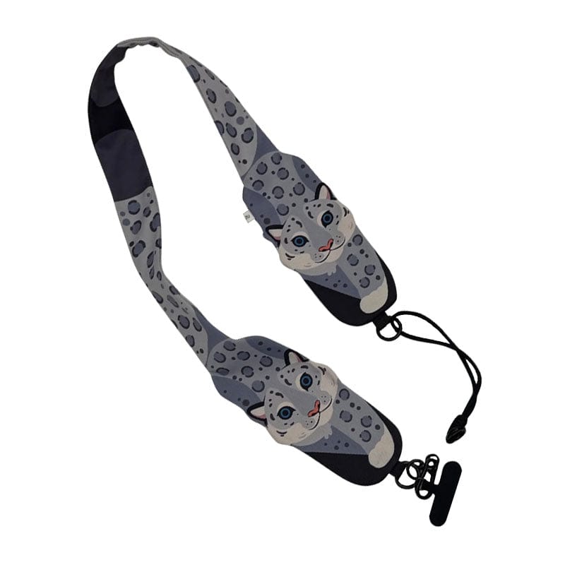 Snow Leopard Crossbody Phone Strap | Lemonschunks