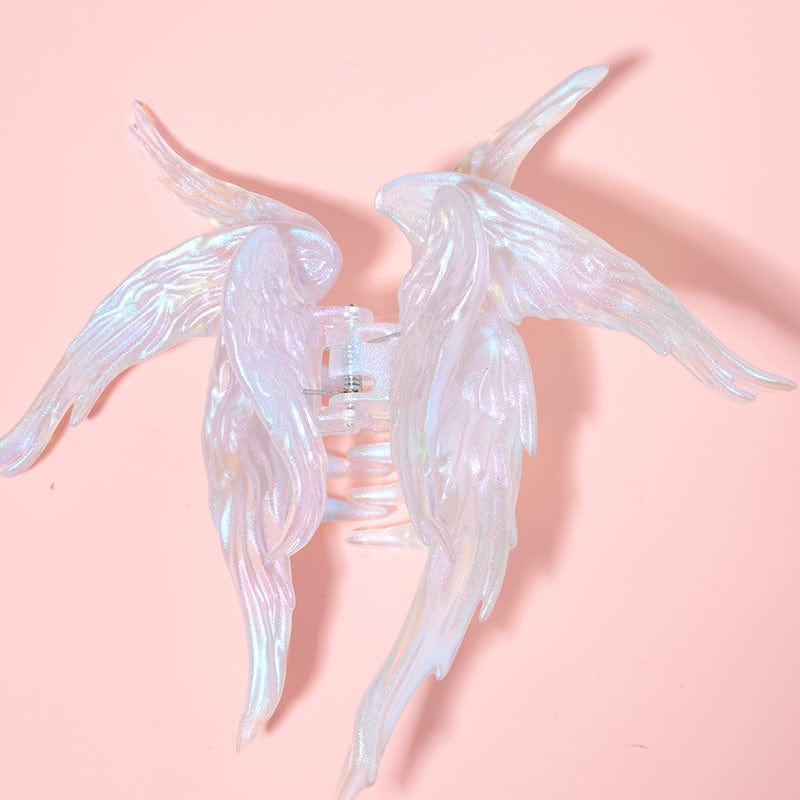 Iridescent Transparent Angel Hair Claw Clip