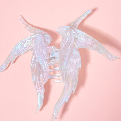 Iridescent Transparent Angel Hair Claw Clip