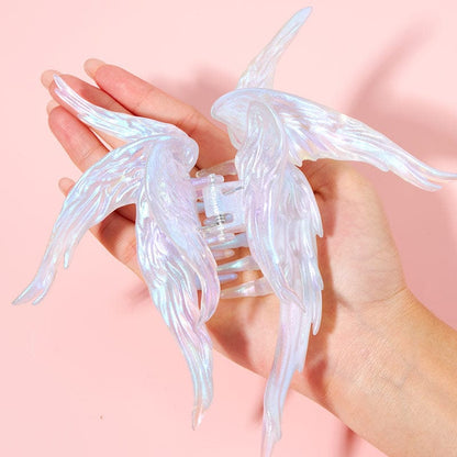 Iridescent Transparent Angel Hair Claw Clip