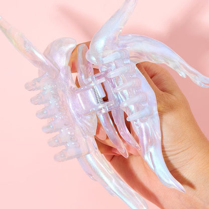 Iridescent Transparent Angel Hair Claw Clip