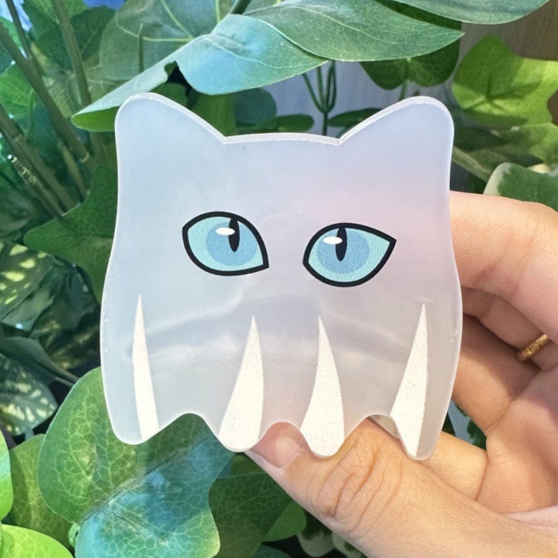 Small White Cat Ghost Hair Claw