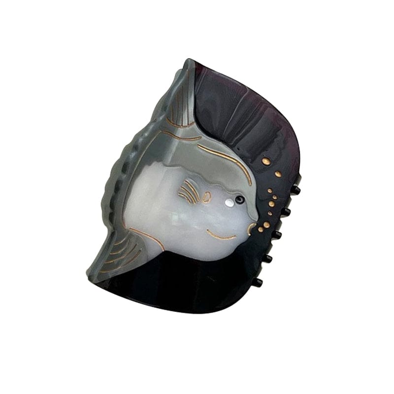 Medium Deep Purple Sunfish Hair Claw Clips | NueShiny