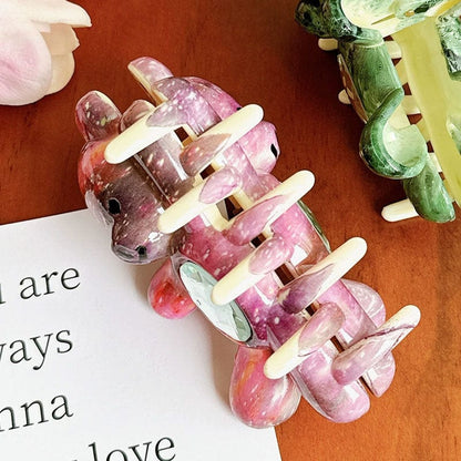 Large Ombre Purple Waving Bear Hair Claw Clips | NueShiny