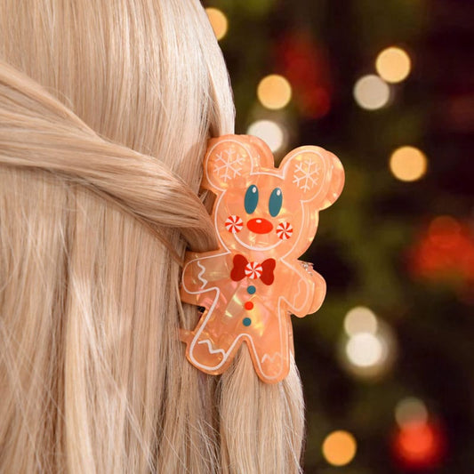 Medium Gingerbread Man Hair Claw