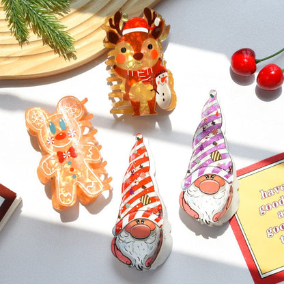 Large Purple Hat Santa Claus Hair Claw