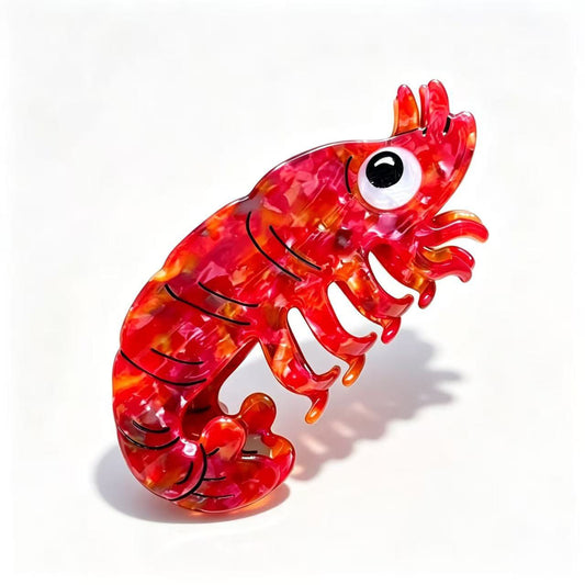 Red Shrimp Hair Clip – Lobster Style Hair Clip