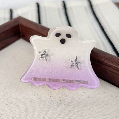 Mini Glitter Ghost Hair Claw Clips - Acetate  Lemonschunks
