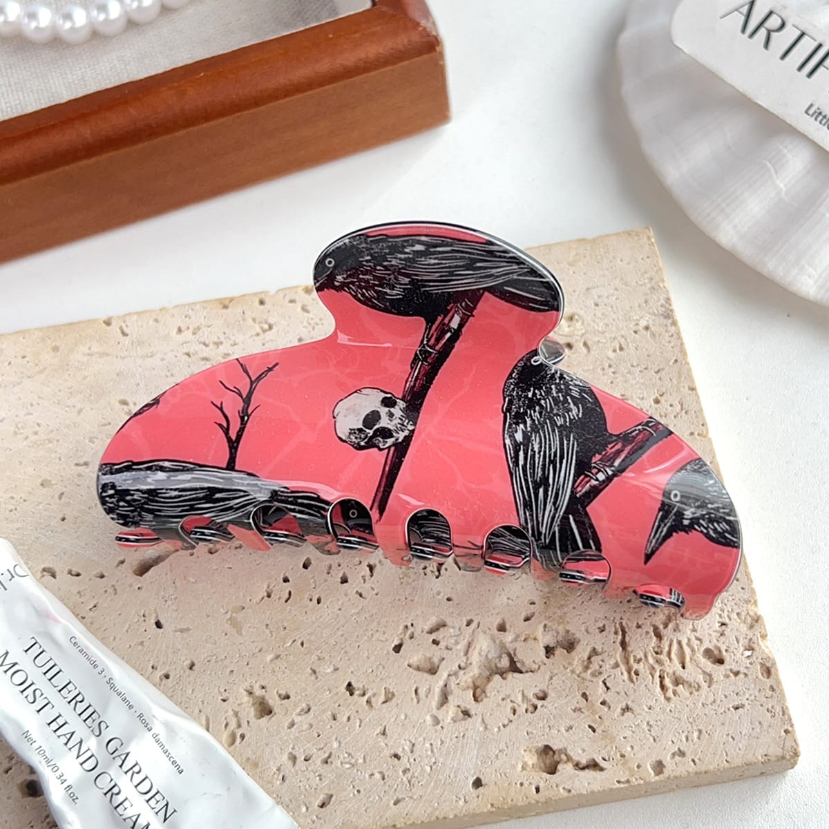 Medium Crow Skull Hair Claw Clips  Lemonschunks