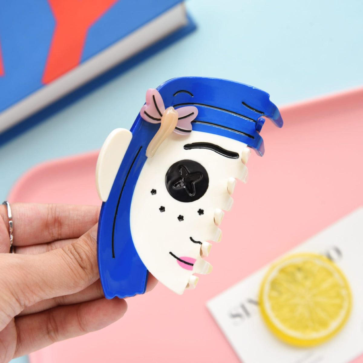 Coraline Double-Sided Hair Claw Clip - Halloween Acetate Hair Clip for Women & Girls  Lemonschunks