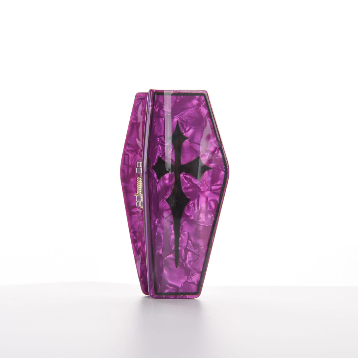 Halloween Coffin Hair Claw Clip - Dark Gothic PVC Quirky Mysterious Style A  Lemonschunks