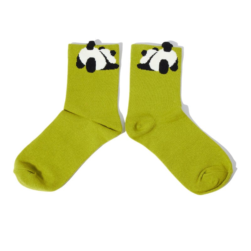 One Pair Of Green Little Panda Socks丨Lemonschunks