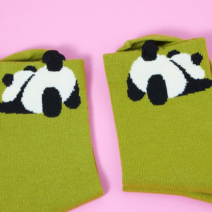 One Pair Of Green Little Panda Socks丨Lemonschunks