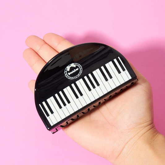 Large Black And White Piano Hair Claw