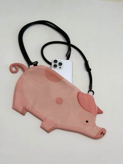 Pig  Cow  Farm Animal Crossbody Phone Bag