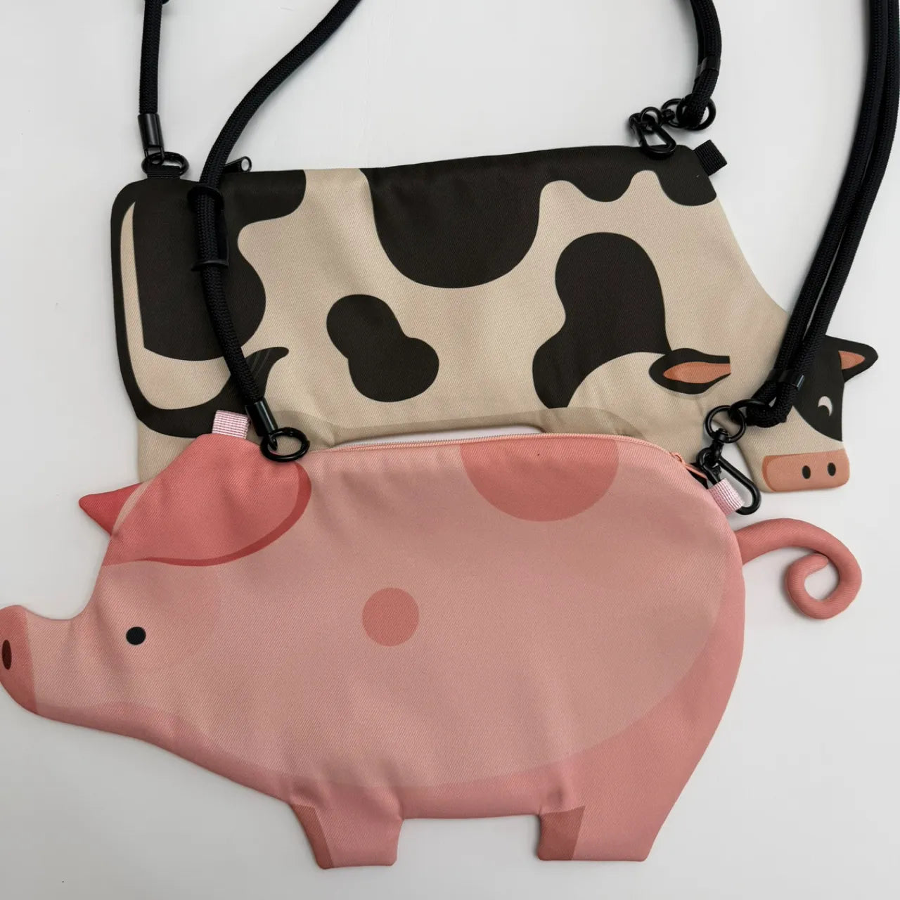 Pig  Cow  Farm Animal Crossbody Phone Bag