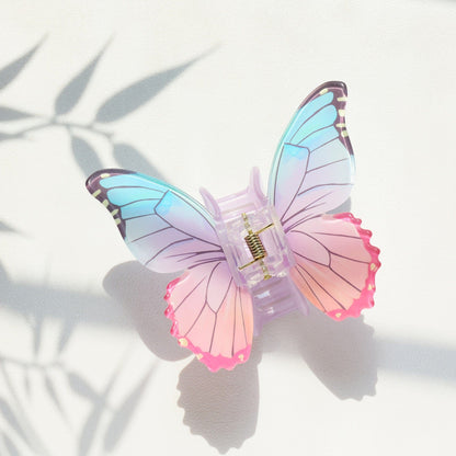 Pink Blue Gradient Butterfly Hair Claw