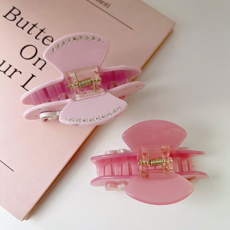 Pink Triple Bow Hair Claw