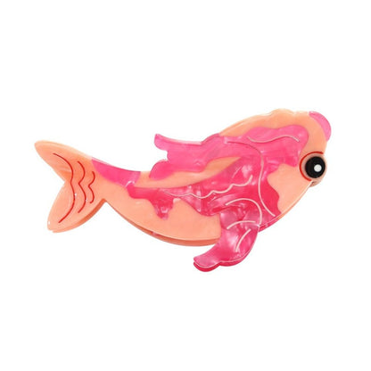 Large Pink Cartoon Koi Fish Hair Claw