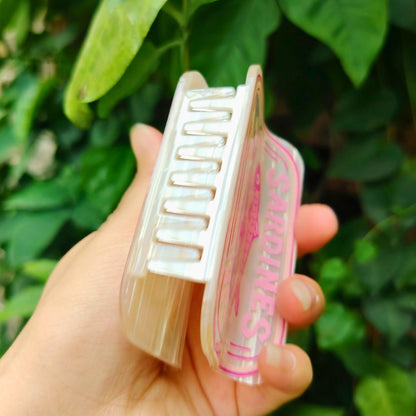 Large Pink Sardine Tin Hair Claw