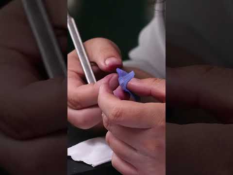 Handcrafted Blue Iris Leather Brooch & Bag Charm