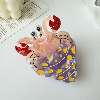 Medium Purple Hermit Crab Hair Claw