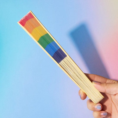 Rainbow Folding Fan